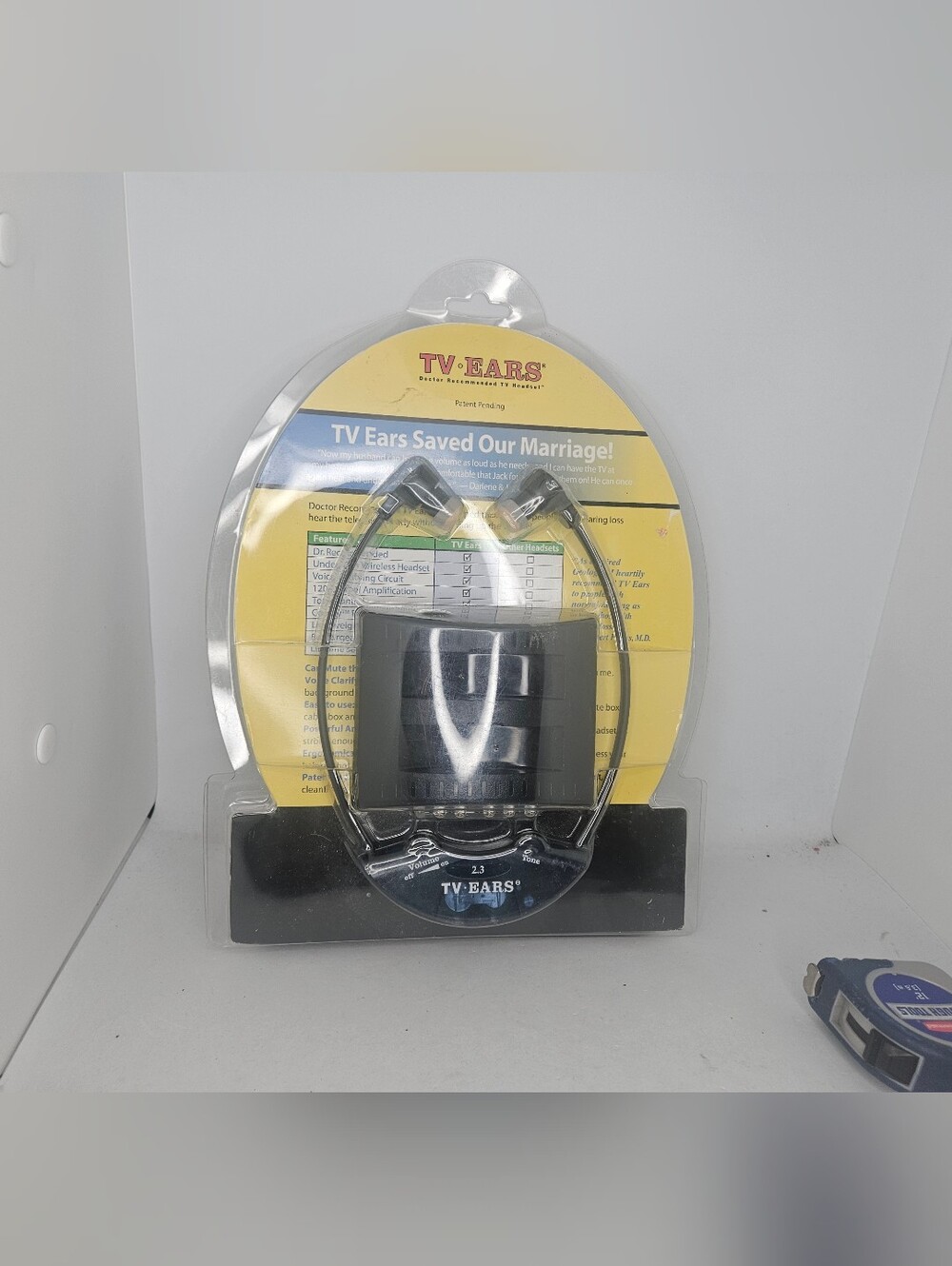 TV Ears Headset Charger Base Dock /Power Supply and Cable- TV Ears 20301 Used. 